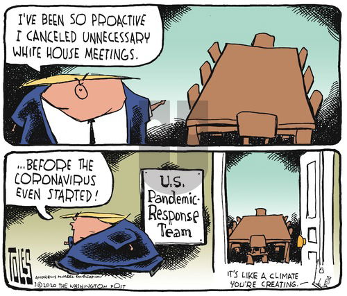 Tom Toles on Sunday March 15, 2020 Comic Strip
