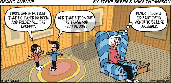 Grand Avenue on Sunday December 20, 2015 Comic Strip