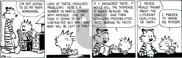 Calvin and Hobbes - Tuesday October 13, 1992 Comic Strip