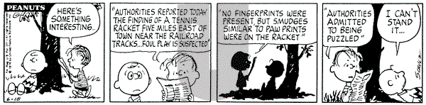 Peanuts on Friday June 18, 1976 Comic Strip
