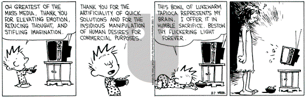 Calvin and Hobbes on Friday August 7, 1992 Comic Strip