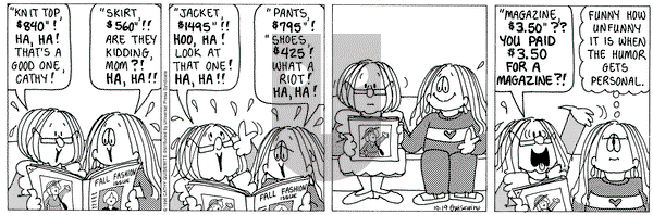 Cathy Classics on Saturday October 19, 1996 Comic Strip