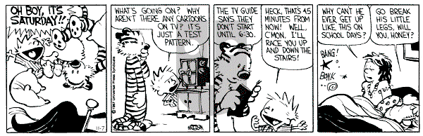 Calvin and Hobbes - Saturday November 7, 1987 Comic Strip