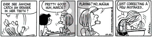 Peanuts on Monday October 22, 1984 Comic Strip