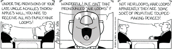 The Born Loser on Monday March 26, 2001 Comic Strip