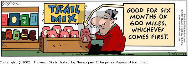 Frank and Ernest - Saturday January 4, 2003 Comic Strip