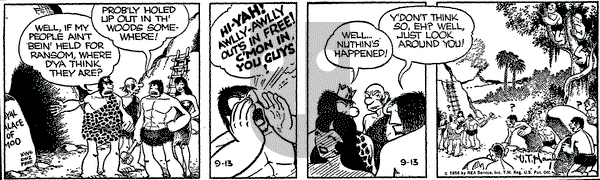 Alley Oop on Thursday September 13, 1956 Comic Strip