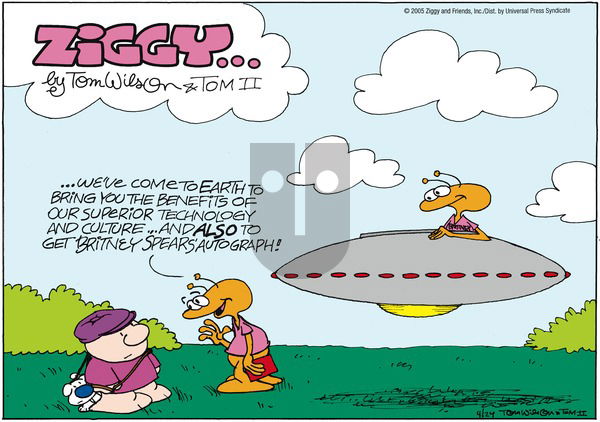 Ziggy on Sunday April 24, 2005 Comic Strip