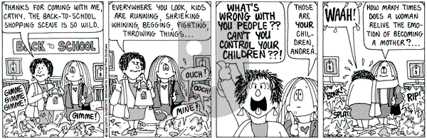 Cathy Classics on Tuesday August 30, 1994 Comic Strip