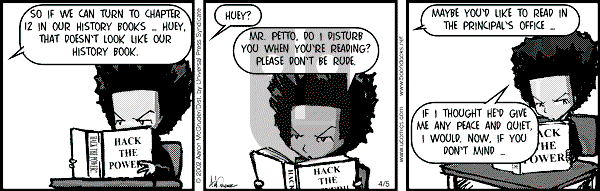 The Boondocks on Friday November 6, 2009 Comic Strip