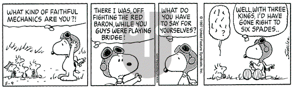 Peanuts on Friday May 9, 1997 Comic Strip