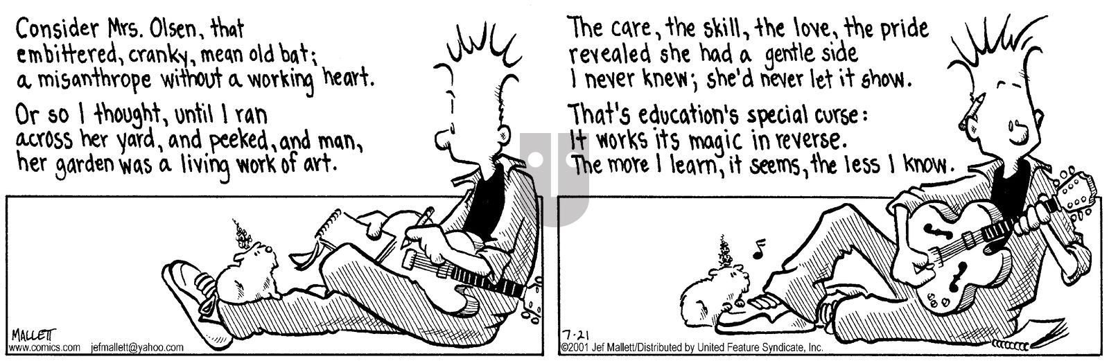 Frazz - Saturday July 21, 2001 Comic Strip