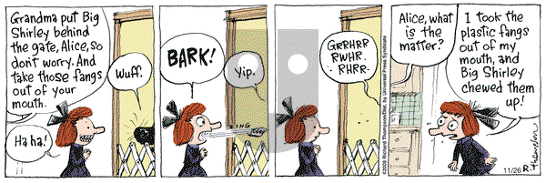 Cul de Sac on Wednesday November 26, 2008 Comic Strip