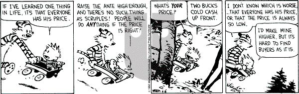 Calvin and Hobbes - Wednesday April 8, 1992 Comic Strip