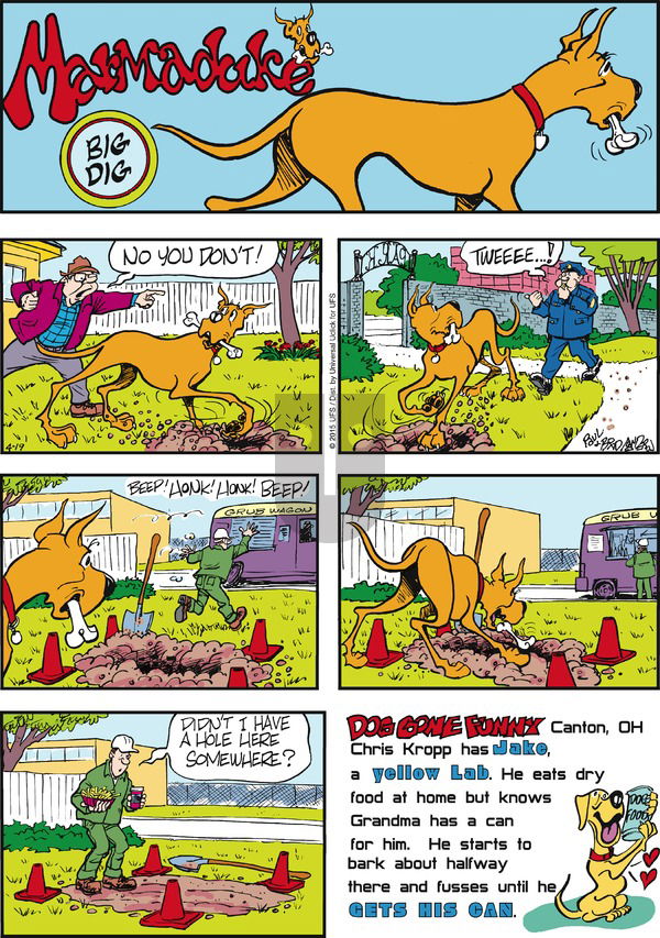Marmaduke on Sunday April 19, 2015 Comic Strip