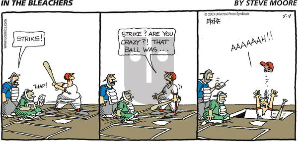 In the Bleachers on Sunday May 4, 2003 Comic Strip