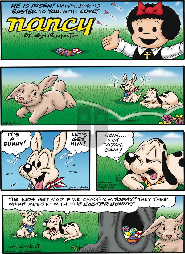 Nancy on Sunday April 16, 2017 Comic Strip