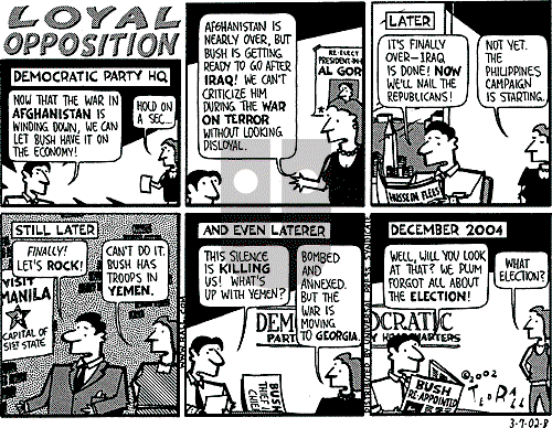 Ted Rall on Saturday March 9, 2002 Comic Strip