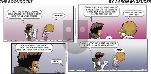 The Boondocks on Sunday January 23, 2005 Comic Strip