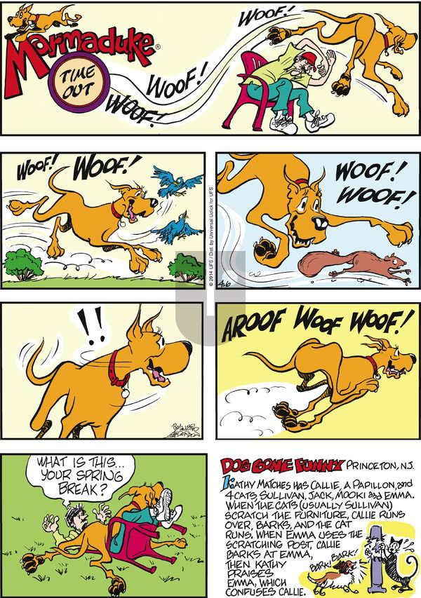 Marmaduke on Sunday April 6, 2014 Comic Strip