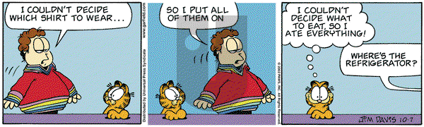 Garfield on Monday October 7, 2002 Comic Strip