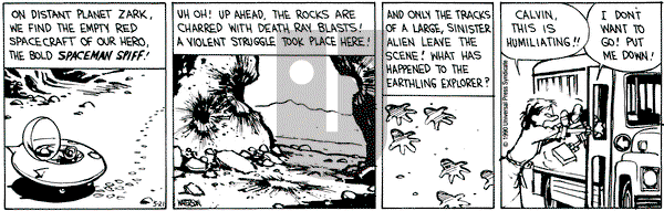 Calvin and Hobbes on Monday May 21, 1990 Comic Strip