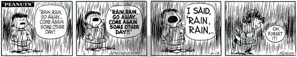 Peanuts on Tuesday March 13, 1956 Comic Strip