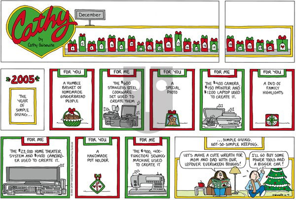 Cathy Classics on Sunday December 4, 2005 Comic Strip
