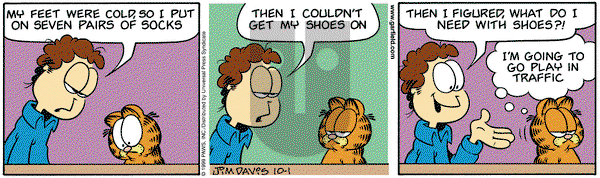 Garfield on Sunday February 6, 2000 Comic Strip