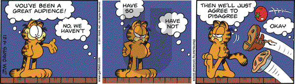 Garfield on Thursday April 21, 2011 Comic Strip