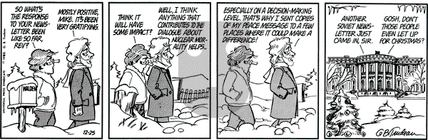 Doonesbury on Saturday December 25, 1982 Comic Strip