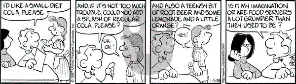 Drabble on Saturday January 3, 1998 Comic Strip