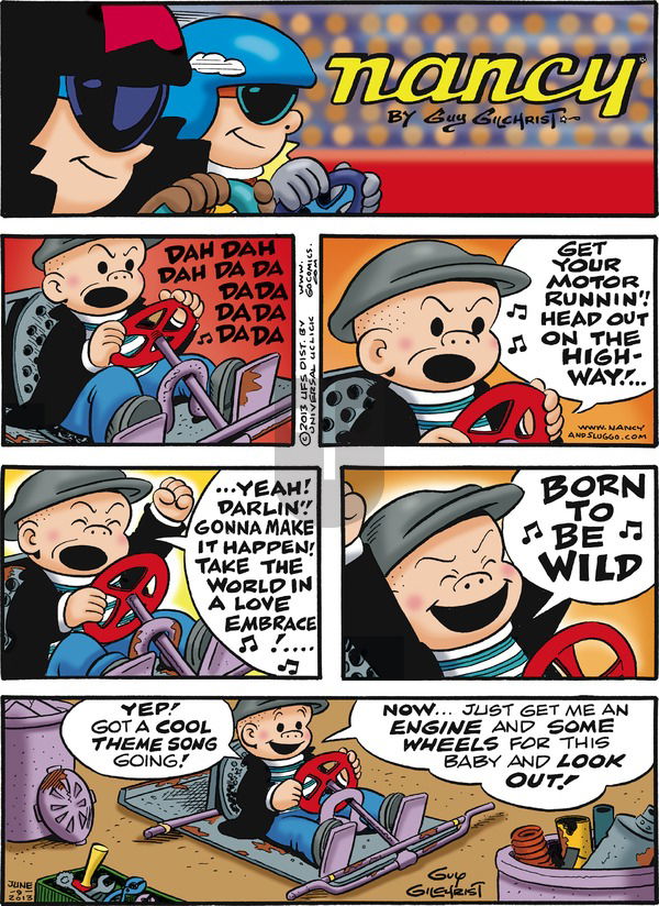 Nancy on Sunday June 9, 2013 Comic Strip