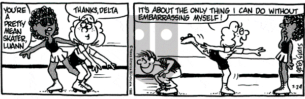 Luann on Thursday July 24, 1986 Comic Strip