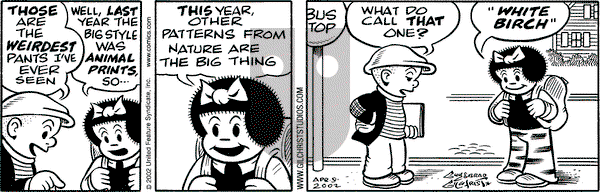 Nancy - Tuesday April 9, 2002 Comic Strip