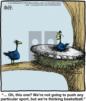 In the Bleachers on Tuesday March 29, 2016 Comic Strip