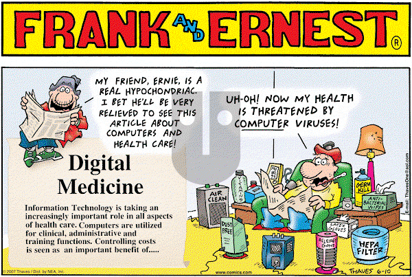 Frank and Ernest on Sunday June 10, 2007 Comic Strip
