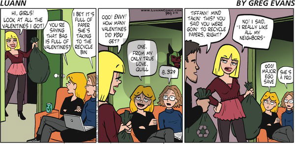 Luann on Sunday February 15, 2015 Comic Strip