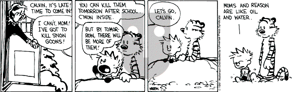 Calvin and Hobbes - Thursday January 10, 1991 Comic Strip