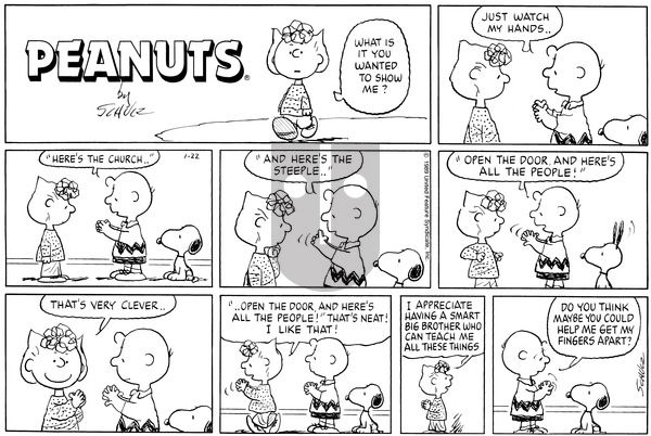 Peanuts on Sunday January 7, 1990 Comic Strip