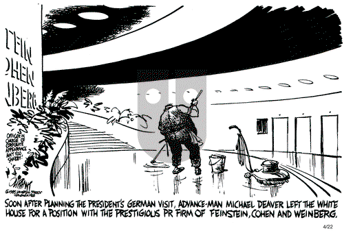 Pat Oliphant on Monday April 22, 1985 Comic Strip