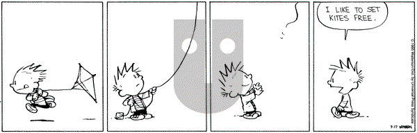 Calvin and Hobbes on Friday March 17, 1995 Comic Strip