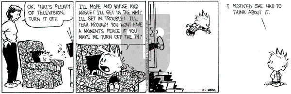 Calvin and Hobbes on Friday March 7, 2025 Comic Strip