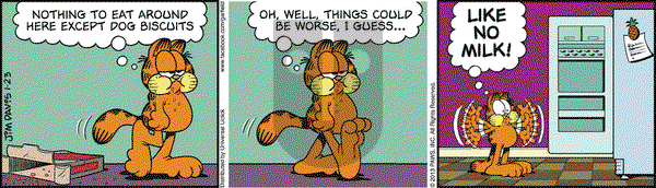 Garfield - Wednesday January 23, 2013 Comic Strip