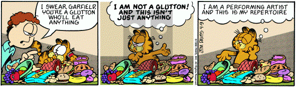 Garfield on Saturday April 9, 1988 Comic Strip
