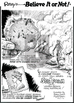Ripley's Believe It or Not on Monday January 14, 2008 Comic Strip