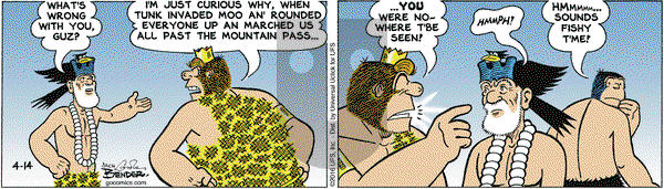 Alley Oop on Thursday April 14, 2016 Comic Strip