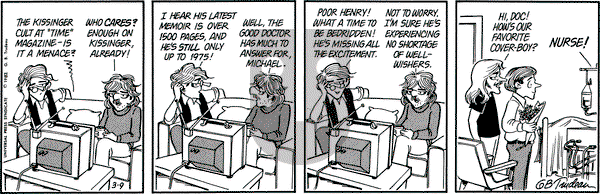 Doonesbury on Tuesday March 9, 1982 Comic Strip