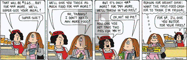 Cathy Classics on Saturday January 20, 2001 Comic Strip
