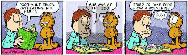 Garfield on Saturday October 8, 1994 Comic Strip